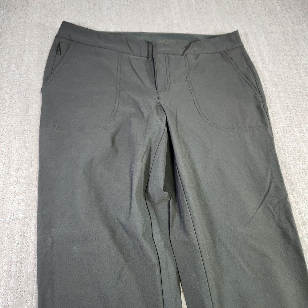 Athleta Pants Women 12 Wander Bootcut Hiking Athleisure Stretch Green Quick Dry - Picture 2 of 12